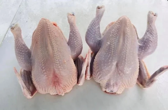 two butchered chickens